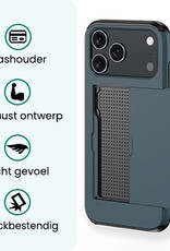 Forterra Forterra iPhone 17 Pro Max Hoesje Pashouder Hard - Donker Blauw