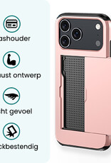 Forterra Forterra iPhone 17 Pro Max Hoesje Pashouder Hard - Rosé Goud