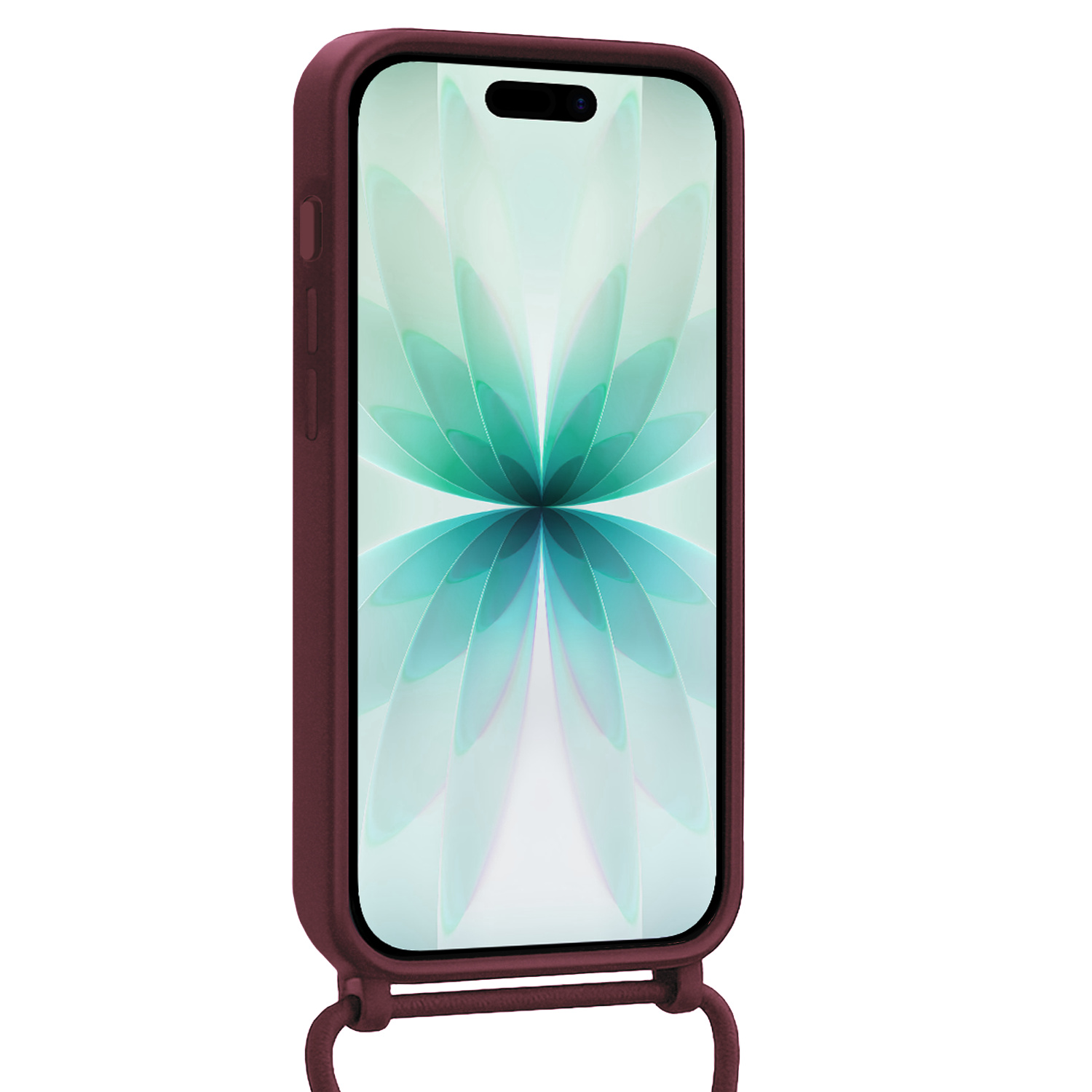 Forterra Forterra iPhone 17 Hoesje Pashouder met Koord - Aubergine - 2 PACK