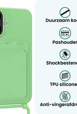 Forterra Forterra iPhone 17 Hoesje Pashouder met Koord - Groen