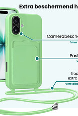 Forterra Forterra iPhone 17 Hoesje Pashouder met Koord - Groen - 2 PACK
