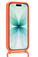 Forterra Forterra iPhone 17 Hoesje Pashouder met Koord - Papaya