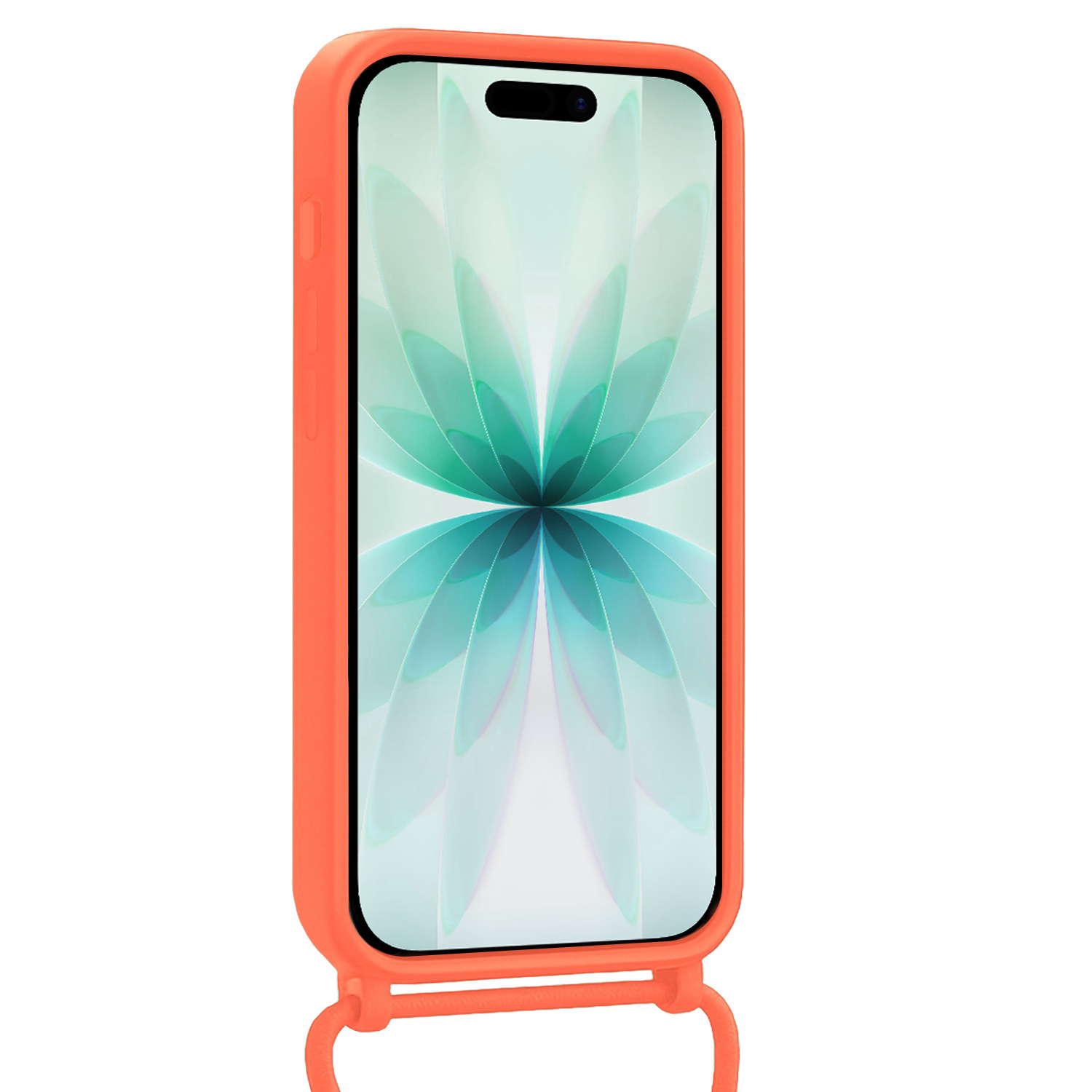 Forterra Forterra iPhone 17 Hoesje Pashouder met Koord - Papaya - 2 PACK