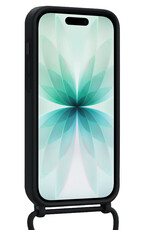 Forterra Forterra iPhone 17 Hoesje Pashouder met Koord Met Screenprotector - Zwart