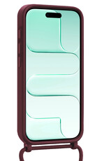 Forterra Forterra iPhone Air Hoesje Pashouder met Koord - Aubergine