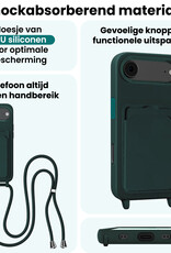 Forterra Forterra iPhone Air Hoesje Pashouder met Koord - Donkergroen