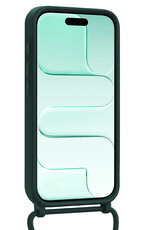 Forterra Forterra iPhone Air Hoesje Pashouder met Koord Met Screenprotector - Donkergroen