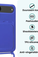 Forterra Forterra iPhone Air Hoesje Pashouder met Koord - Fel Blauw