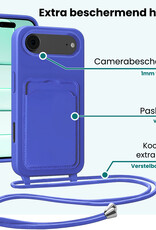 Forterra Forterra iPhone Air Hoesje Pashouder met Koord - Fel Blauw