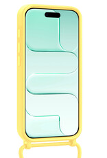 Forterra Forterra iPhone Air Hoesje Pashouder met Koord Met Screenprotector - Geel