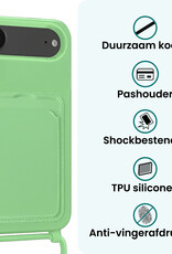 Forterra Forterra iPhone Air Hoesje Pashouder met Koord - Groen - 2 PACK