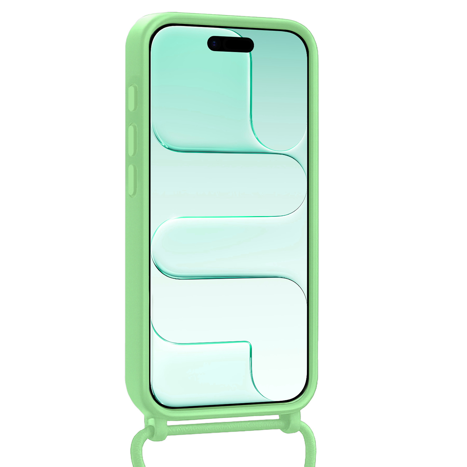 Forterra Forterra iPhone Air Hoesje Pashouder met Koord - Groen - 2 PACK