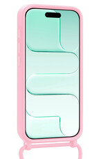 Forterra Forterra iPhone Air Hoesje Pashouder met Koord - Lichtroze