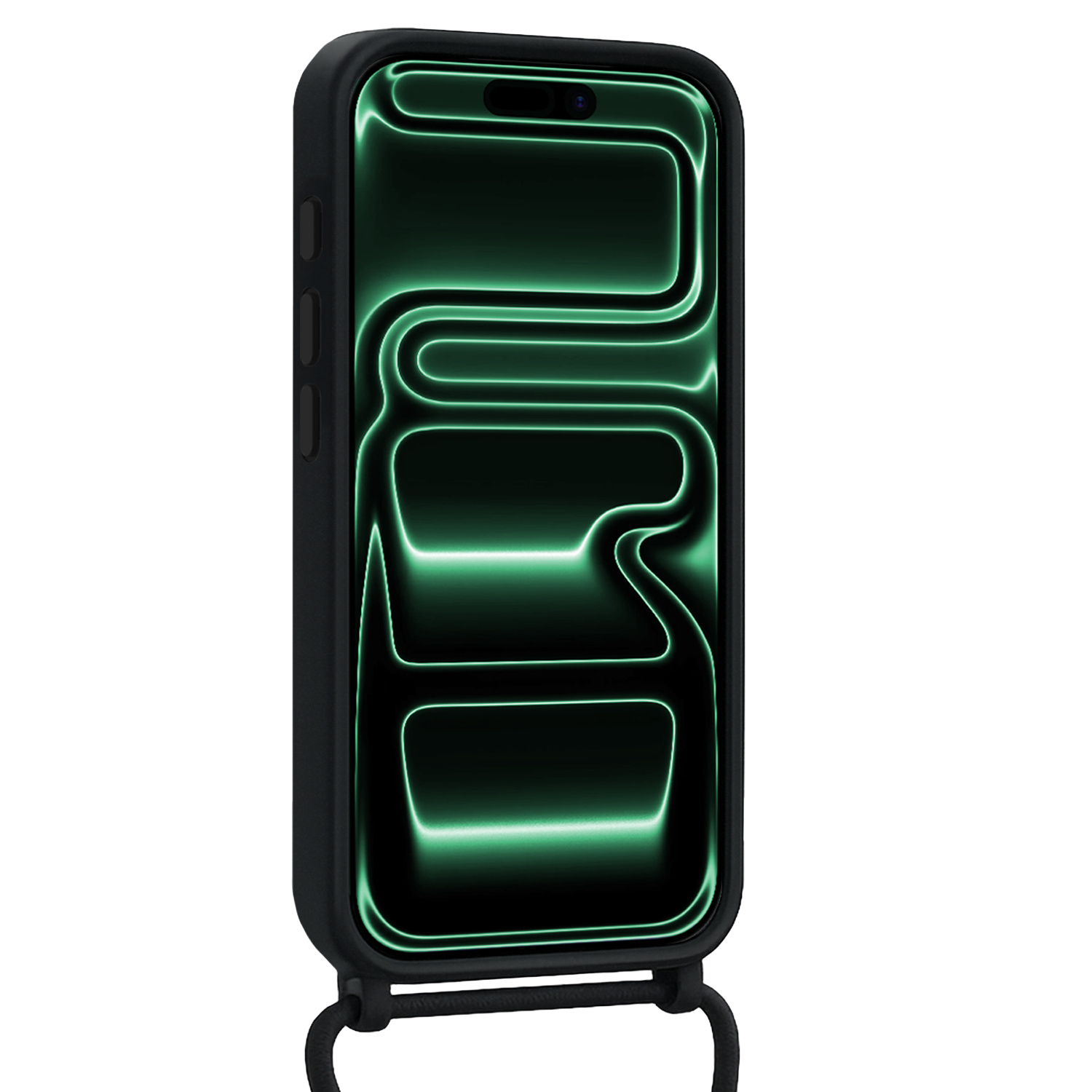 Forterra Forterra iPhone 17 Pro Hoesje Pashouder met Koord - Zwart