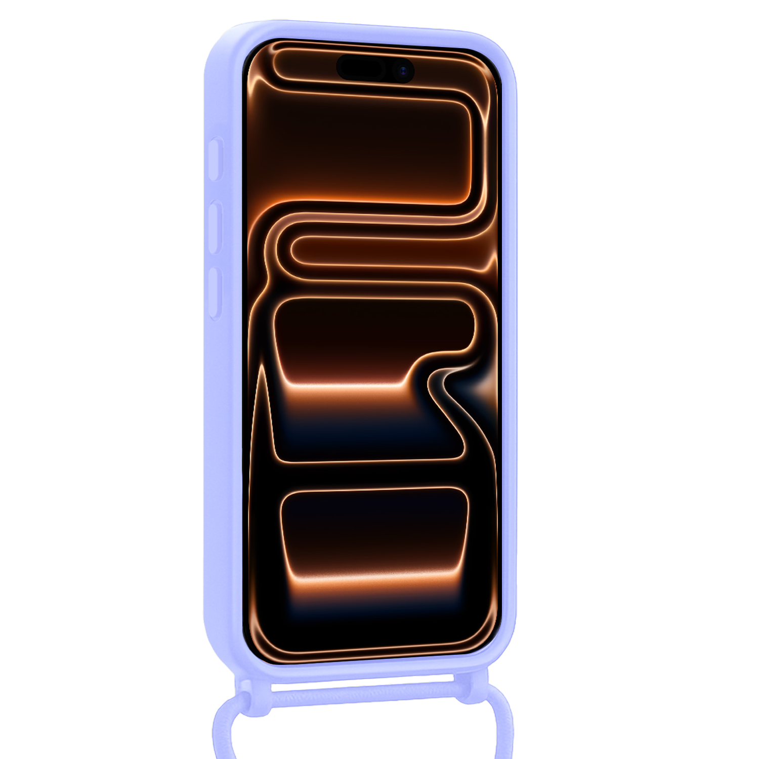 Nomfy Nomfy iPhone 17 Pro Max Hoesje Pashouder met Koord - Lila