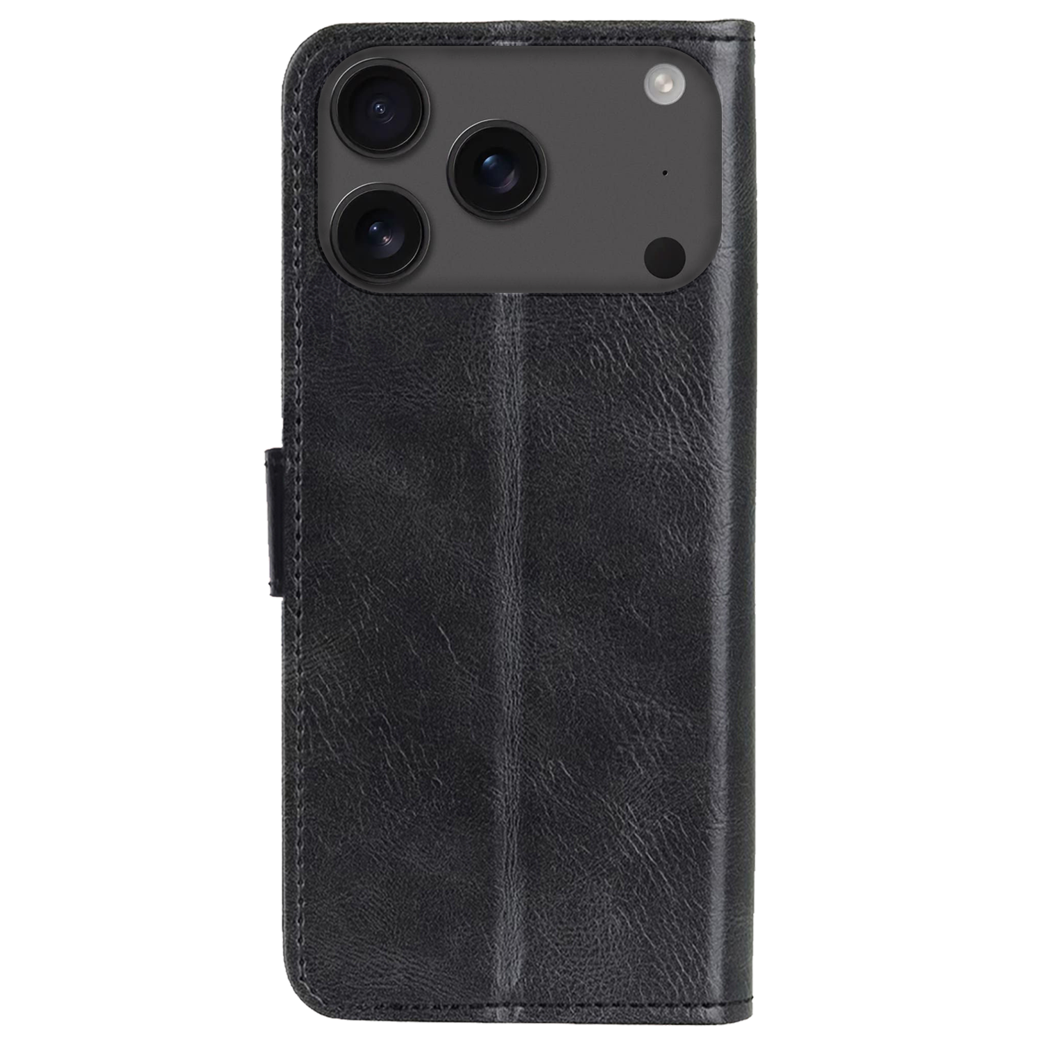 Nomfy Nomfy iPhone 17 Pro Max Hoesje Bookcase Met Screenprotector - Zwart