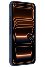 Nomfy Nomfy iPhone 17 Pro Max Hoesje Siliconen Met Screenprotector Met Dichte Notch - Donkerblauw