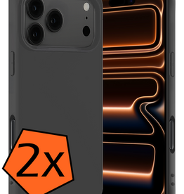 Nomfy Nomfy iPhone 17 Pro Max Hoesje Siliconen - Zwart - 2 PACK