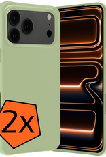 Nomfy Nomfy iPhone 17 Pro Max Hoesje Siliconen - Groen - 2 PACK