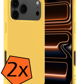 Nomfy Nomfy iPhone 17 Pro Max Hoesje Siliconen - Geel - 2 PACK