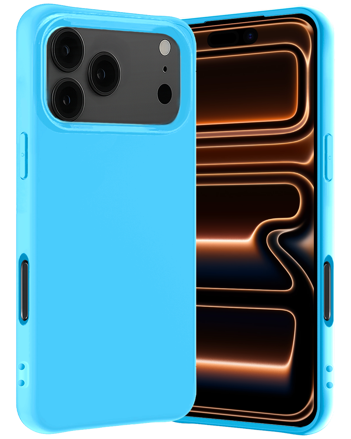 Nomfy Nomfy iPhone 17 Pro Max Hoesje Siliconen - Lichtblauw