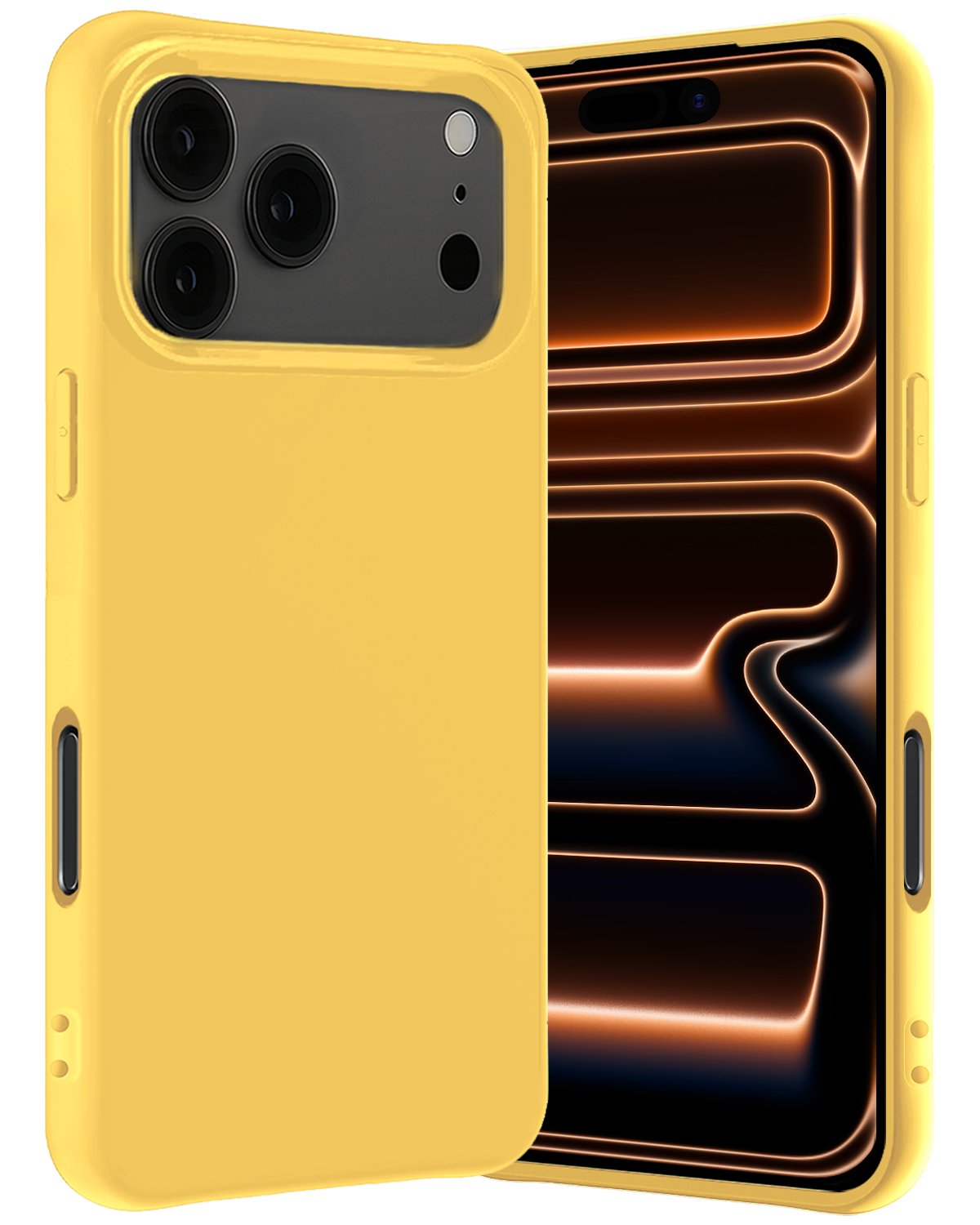 Nomfy Nomfy iPhone 17 Pro Max Hoesje Siliconen - Geel