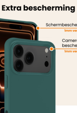 Nomfy Nomfy iPhone 17 Pro Max Hoesje Siliconen - Donkergroen