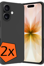 Nomfy Nomfy iPhone 17 Hoesje Siliconen - Zwart - 2 PACK