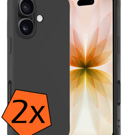 Nomfy Nomfy iPhone 17 Hoesje Siliconen - Zwart - 2 PACK