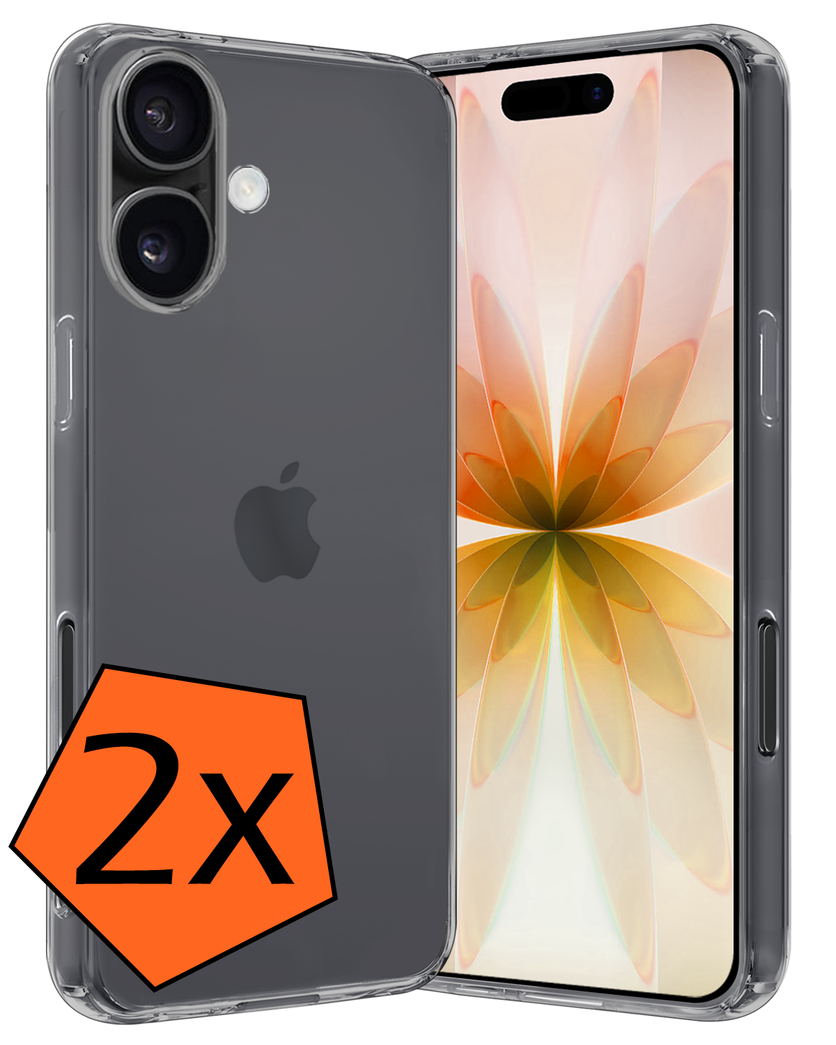 Nomfy Nomfy iPhone 17 Hoesje Siliconen - Transparant - 2 PACK