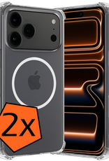 Nomfy Nomfy iPhone 17 Pro Max Magsafe Hoesje - Transparant - 2 PACK