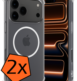 Nomfy Nomfy iPhone 17 Pro Max Magsafe Hoesje - Transparant - 2 PACK