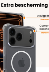 Nomfy Nomfy iPhone 17 Pro Magsafe Hoesje Transparant Met 2x Screenprotector
