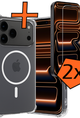 Nomfy Nomfy iPhone 17 Pro Magsafe Hoesje Transparant Met 2x Screenprotector