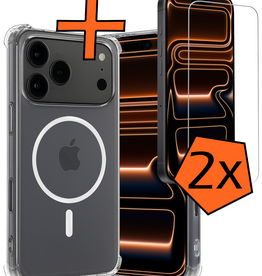 Nomfy Nomfy iPhone 17 Pro Magsafe Hoesje Transparant Met 2x Screenprotector
