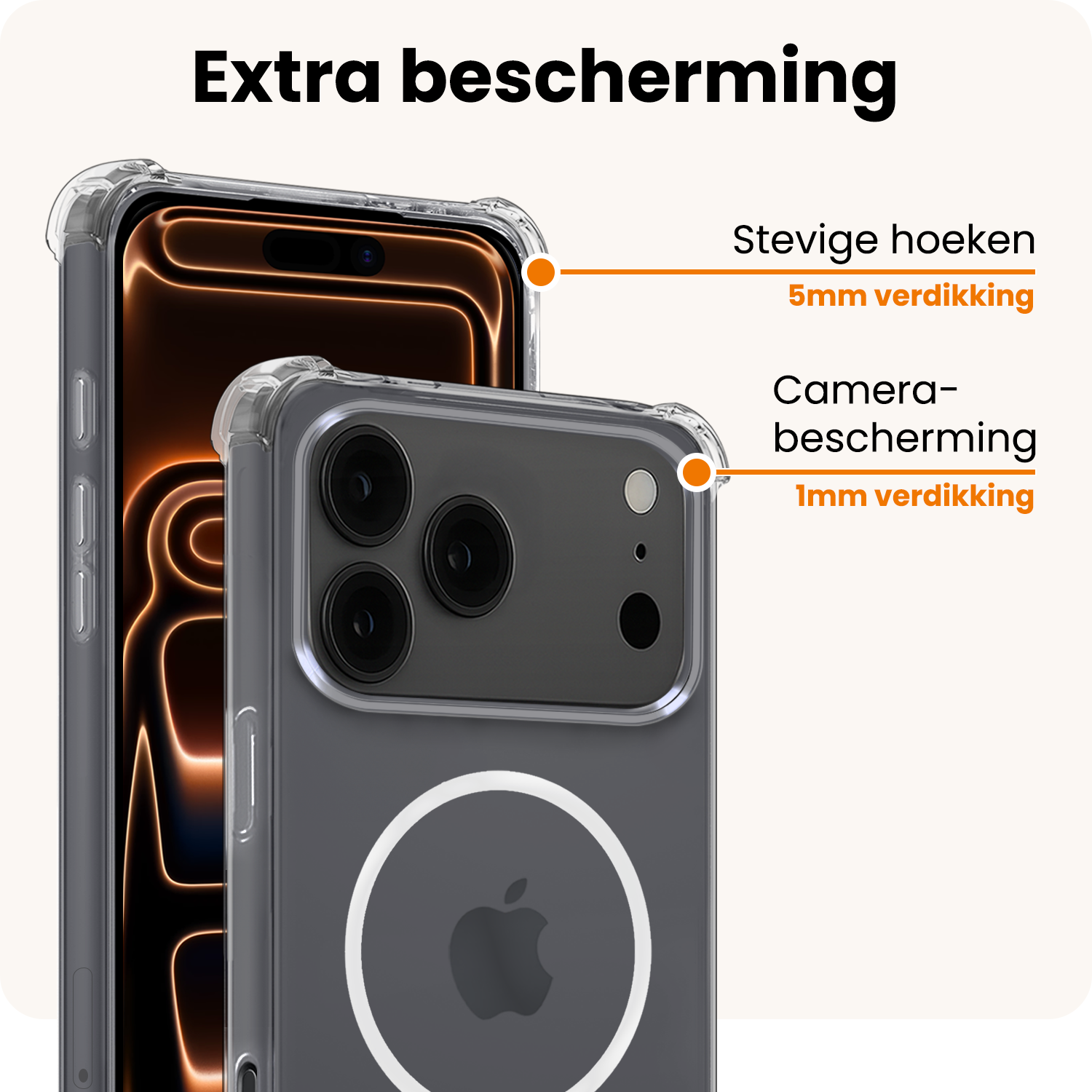 Nomfy Nomfy iPhone 17 Pro Magsafe Hoesje - Transparant