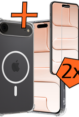 Nomfy Nomfy iPhone Air Magsafe Hoesje Transparant Met 2x Screenprotector