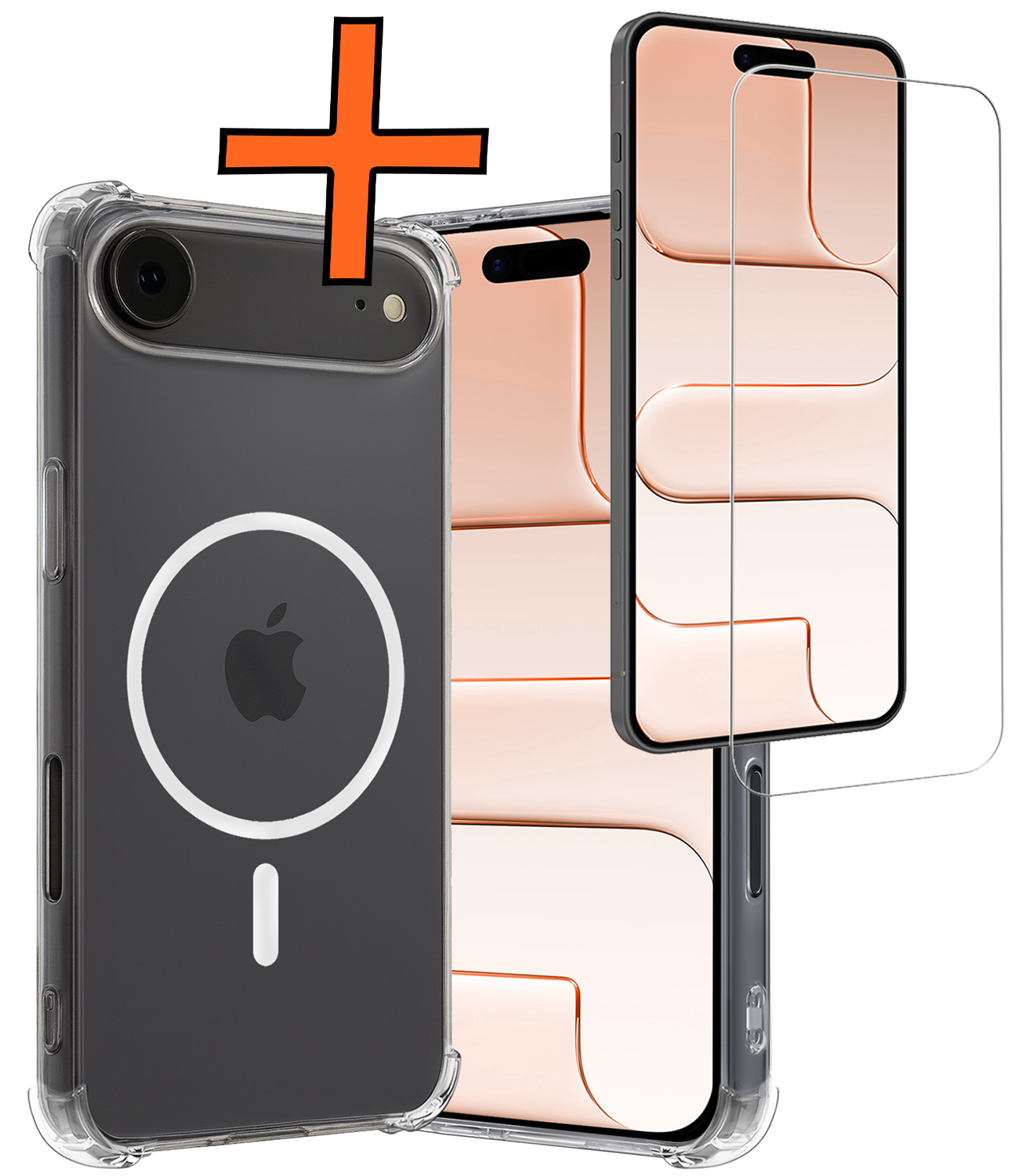 Nomfy Nomfy iPhone Air Magsafe Hoesje Transparant Met Screenprotector