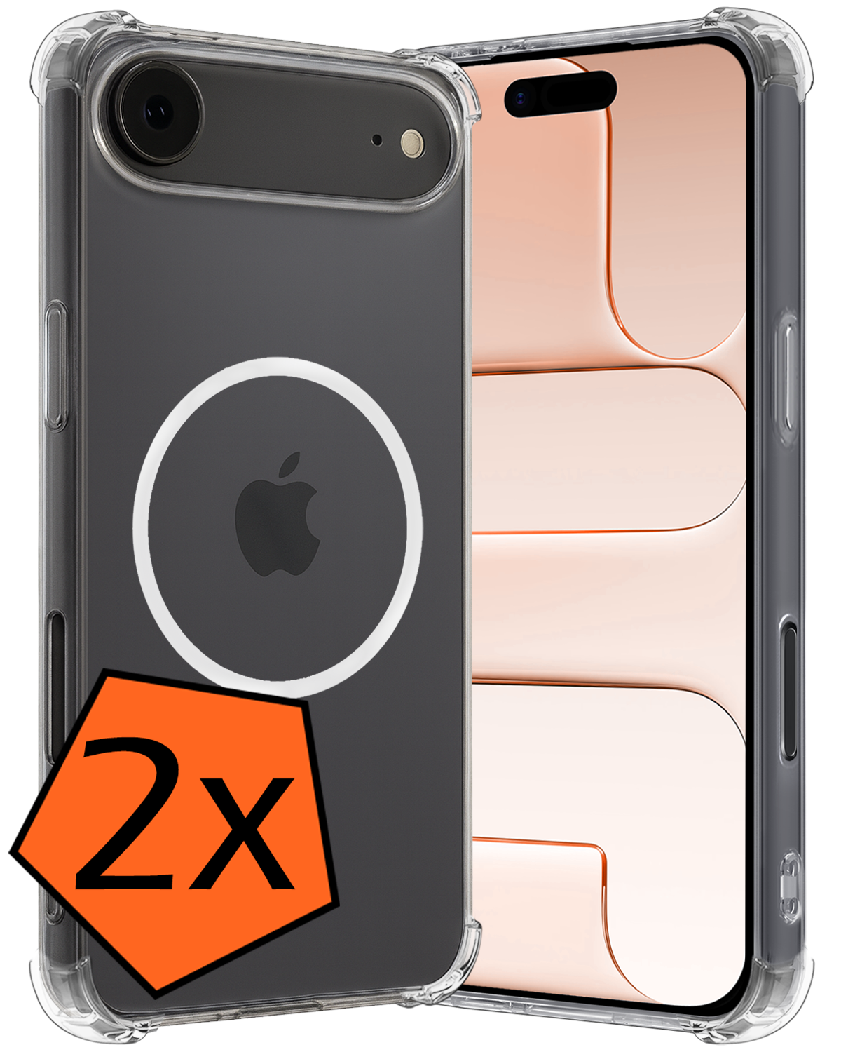 Nomfy Nomfy iPhone Air Magsafe Hoesje - Transparant - 2 PACK