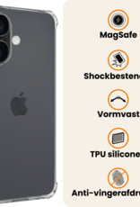 Nomfy Nomfy iPhone 17 Magsafe Hoesje Transparant Met 2x Screenprotector