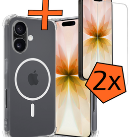 Nomfy Nomfy iPhone 17 Magsafe Hoesje Transparant Met 2x Screenprotector