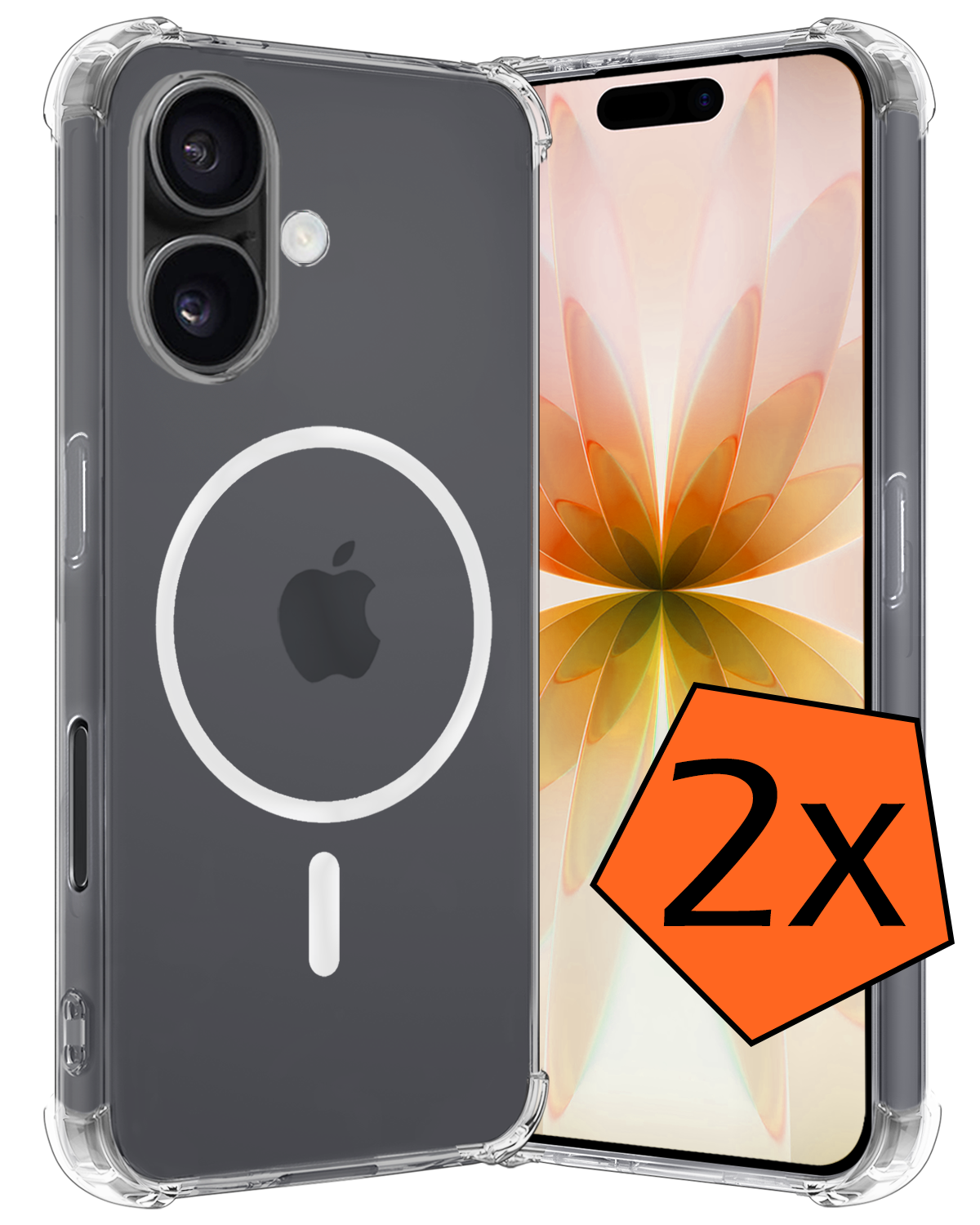 Nomfy Nomfy iPhone 17 Magsafe Hoesje - Transparant - 2 PACK