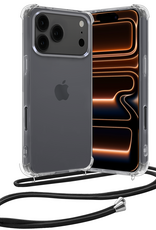 Nomfy Nomfy iPhone 17 Pro Hoesje Transparant Shockproof Met Zwart Koord