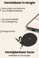 Nomfy Nomfy iPhone Air Hoesje Transparant Shockproof Met Zwart Koord