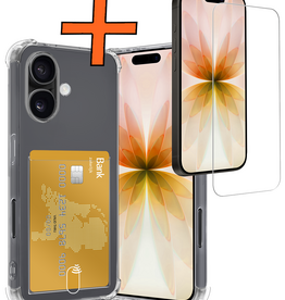 Nomfy Nomfy iPhone 17 Hoesje Pashouder Met Screenprotector