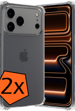 Nomfy Nomfy iPhone 17 Pro Max Hoesje Shockproof - Transparant - 2 PACK