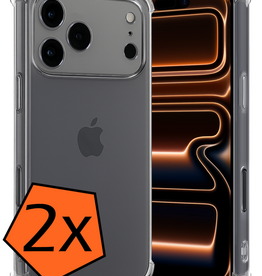 Nomfy Nomfy iPhone 17 Pro Max Hoesje Shockproof - Transparant - 2 PACK