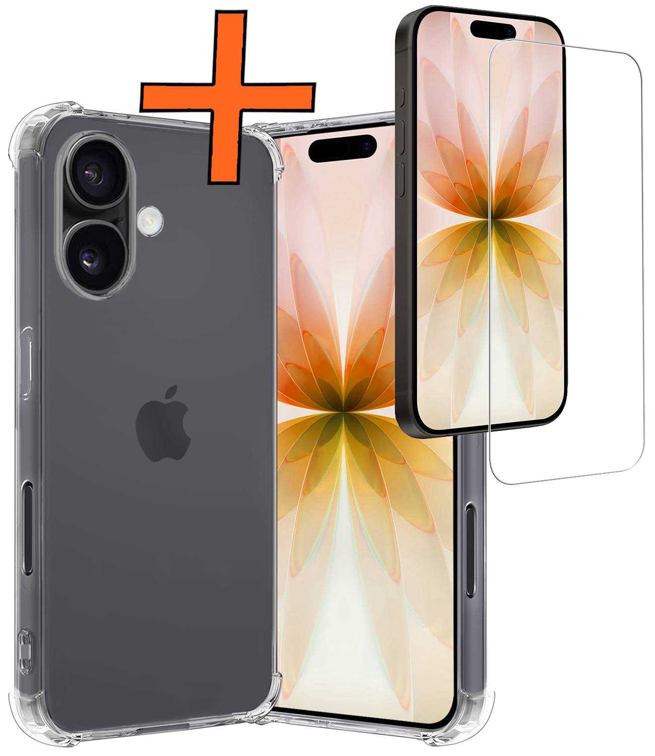 Nomfy Nomfy iPhone 17 Hoesje Shockproof Met Screenprotector Met Dichte Notch