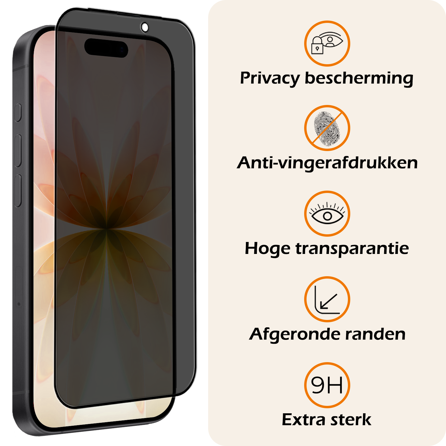 Nomfy Nomfy iPhone 17 Screenprotector Glas Privacy