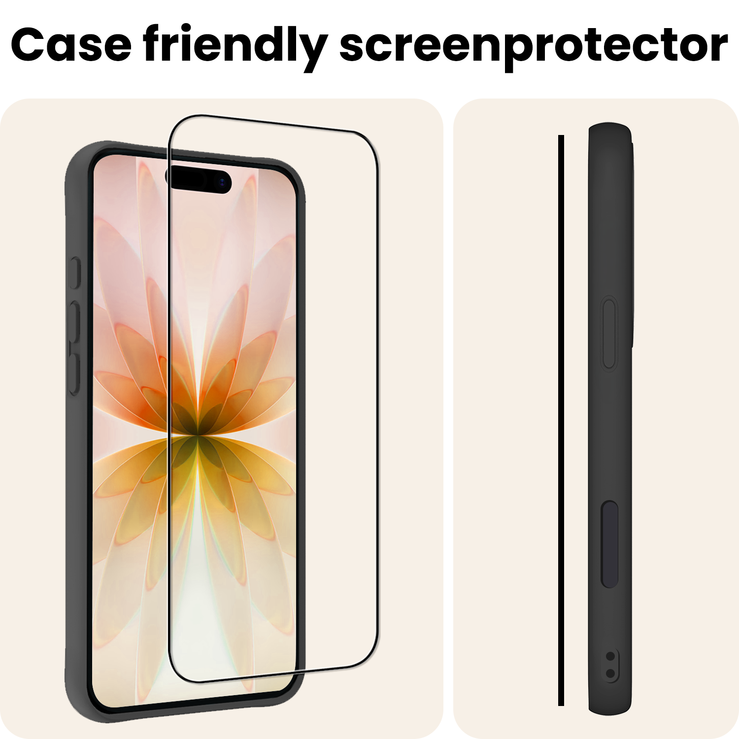 Nomfy Nomfy iPhone 17 Screenprotector Glas Full Cover 2D - 3 PACK